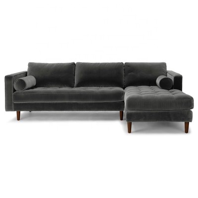 Sectional Sofa Modern Living Room L Shape Velvet Sofa Corner Fabric Sofa